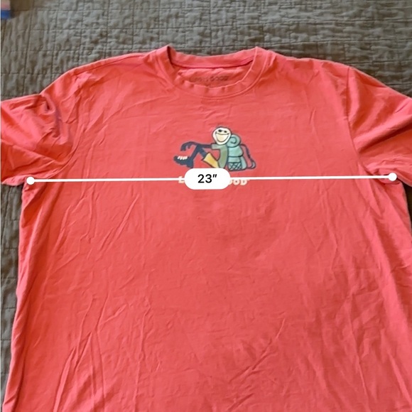 Life Is Good Shirt Men Extra Large Adult Pink/red Tee Crewneck Logo Cotton - Picture 3 of 4